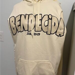 Gildan Cream Hoodie with Graphic Print